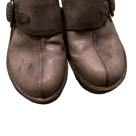 Born Leather Slip On Mule Clogs Heeled 8 - Picture 4 of 12